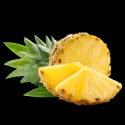 Sliced pineapple in isolation