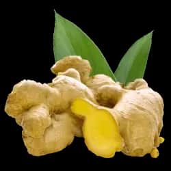 Sliced ginger root