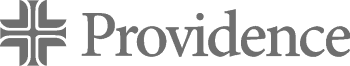 Providence Saint Johns logo in greyscale